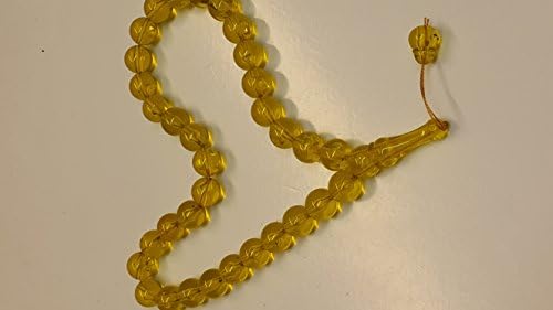 large YELLOW Tasbeeh Dhikr beads 33 Beads with Tassel