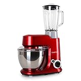 Klarstein Carina Rossa Küchenmaschine Zerkleinerer 4L Edelstahlschüssel 6 Stufen