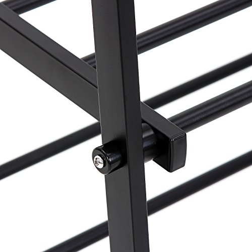 Songmics Kleiderständer Garderobenständer mit 2 Ablagen, Höhe 150cm / metall / schwarz LLR12B - 7