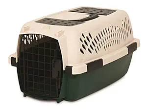 Petmate Ruffmaxx Travel Carrier Outdoor Dog Kennel 360-degree Ventilation Almond/Green 6 Sizes