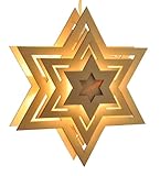 holzstern beleuchtet  Weihnachtdeko Stern Holz leuchtend