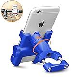 Einfach zu installieren - Der Motorrad Handyhalterung ist einfach zu montieren, mitgeliefertes Werkzeug, mit Distanzringe, um Kratzer am Lenker und Vibrationen zu vermeiden. Gummiauflage zu verhindern, dass das Telefon Schiebe- und Kratzen. Ihr Handy wird auf Fahrrad fest und sicherer befestigt.