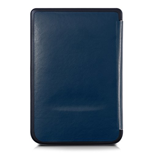 kwmobile Hülle für Pocketbook Touch Lux 3 / Touch Lux 2 – Flipcover Case eReader Schutzhülle – Bookstyle Klapphülle Dunkelblau - 3