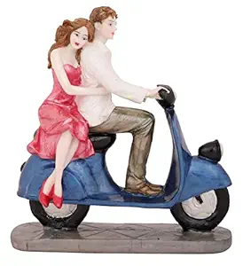 BS Handicrafts Love Couple On Scooter Statue for Gift Showpiece Home Decoration Drawing Bed Room Valentine Day (1 Piece)