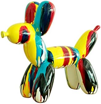 Meubletmoi - Small Balloon-Style Dog - Decorative Figurine - Multi-coloured Lacquered Paint - Modern Design Object