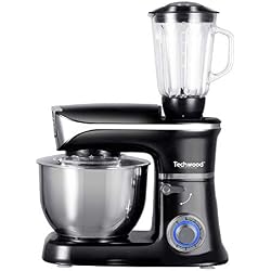 Techwood Robot Pétrin Multifonctions-6,5L-1300W, Noir