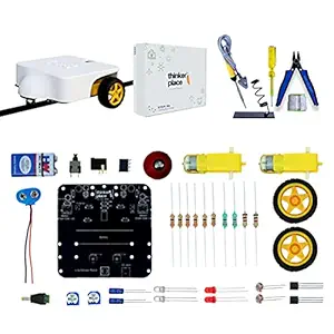 ThinkerPlace STEM Line Follower DIY Robotics Kit | Toys for 12+ Years, 13+ Years, 14+ Years, 15+ years Kids | Educational Toys | STEM Toys for Boys & Girls | DIY kit | Science Kit | Robot Toys (with 3D Case & Toolkit)