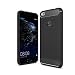 Produktbild LCHULLE Huawei P8 Lite Hülle (2017), Flexible [Carbon Fiber Line Pattern] Pinsel Grip Soft TPU Silikon Hülle, [Rugged Armor] Hybrid Rahmen Stoßstange Schutzhülle Abdeckung (Schwarz)