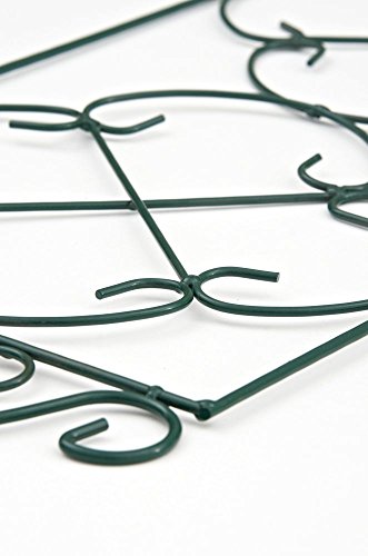 CLP Pflanzen Metall-Rankgitter SALERNO, Größe ca. 125 x 30 cm, Stabstärke der Rankhilfe 0,5 – 1 cm, massiv grün - 4