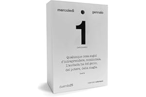 Q&BGRAFICHE Ricambio Calendario da Scrivania Filosofico 2025 con Aforismi - Ricarica Calendario Motivazionale a Strappo con Frasi Filosofiche da Scrivania | Idea Regalo Q&B Grafiche® (2025, 1 pezzo)