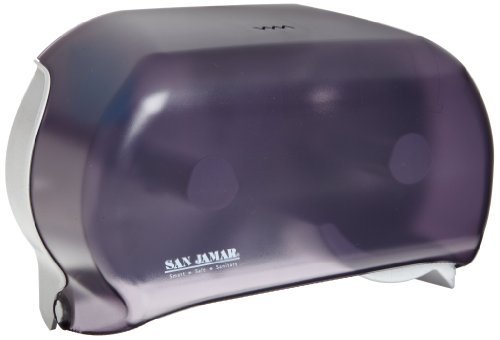 San Jamar R3600TBK Versatwin Dual Bath Tissue Dispenser, 1.437 Mandrel, Black Pearl by San Jamar
