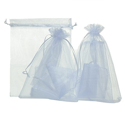 ZALAGO 10cm x15cm Weiß Organzasäckchen Säckli Geschenk Schmuckbeutel,,50 stk
