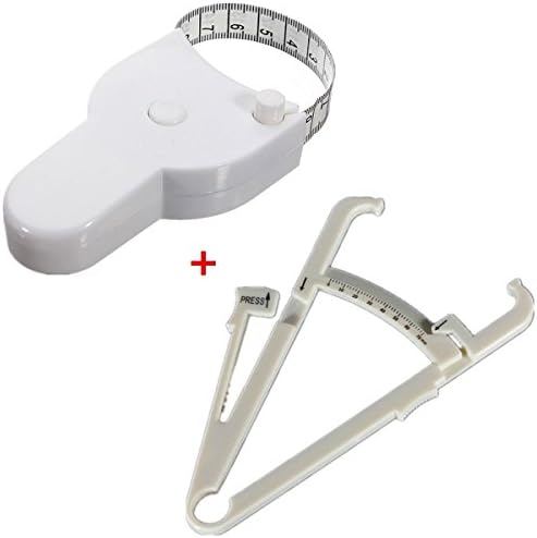 Personal Skinfold Body Fat Caliper Set Care Touch Measure Tape Included