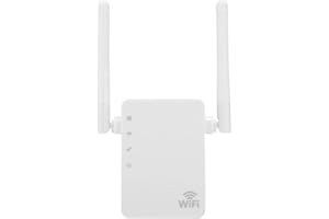 KIKYO Repetidor WiFi, Extensor WiFi de 300 Mbps, repetidor Extensor WiFi doméstico de Doble Antena, Amplificador de señal de Red inalámbrica(Enchufe de la UE)