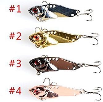 8pcs 5cm 8#hooks metal vibe fishing lues bass carp trout catfish blade fishing baits VIB020