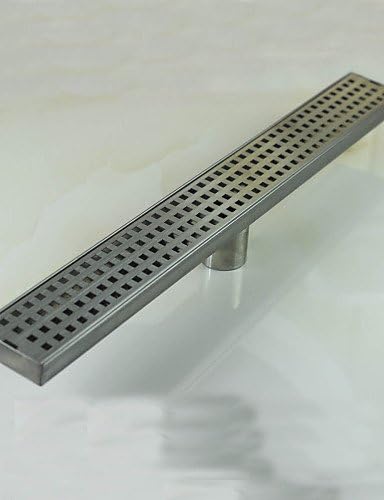 *-* 600mm Stainless Steel Nickel Bathroom Kitchen Linear Shower Square Floor Drain
