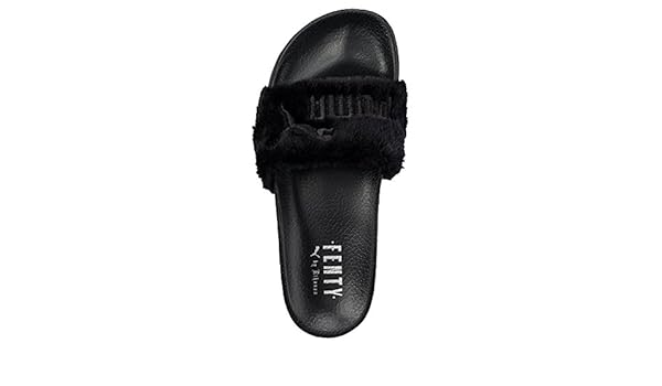 fenty slides fur black