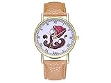 ADream Wassermann Sternzeichen Tierzeichen Leder Uhr für Frauen Herrenuhr Fashion Geburtstag Hochzeitsgeschenk