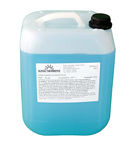 Solarflüssigkeit 10 l blau Konzentrat bis -58° C Frostschutz, Solarfluid, Solarliquid, Wärmeträgermedium