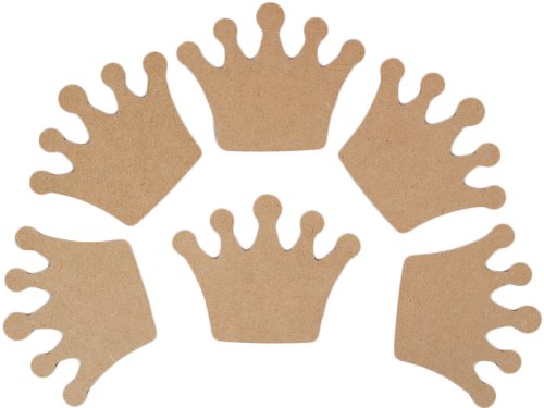 Country Love Crafts Balstelvorlage aus Holz, flach, Kronenform, Hellbraun