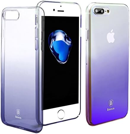 iPhone Case Cover Baseus for iPhone 7 Plus Glaze PC Gradient Color Protective Case ( Color : Black )