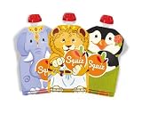 ► ECOLÓGICO Y ECONÓMICO: 1 Squiz es recargable y reutilizable 50 veces en promedio. Un juego de 3 es equivalente a 150 botellas desechables!