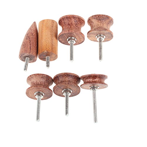 ZFE A Set Skirt Chaser Leather Burnisher Kits Cocobolo Leather Tool Pack Of 7Pcs