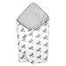 Produktbild Babydecke zum Einwickeln Baby Einschlagdecke 100% Baumwolle Wickeldecke Warm Wattiert Wickelsack, Farbe: Füchse Grau, Größe: ca. 75 x 75 cm