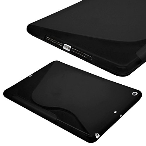 Premium Apple iPad Mini 4 Black Case Cover Silicone Gel S-Line Wave Design Case Cover For Apple iPad Mini 4