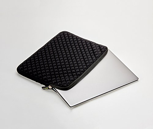 Laptophülle, Evecase Universal Neopren Anti-Schock Laptop Schutzhülle mit Rautenmuster / Diamant-Muster Schaumpolsterung für 11.6 – 12.5 Zoll Laptops Tablets Macbooks Notebooks Chromebook – Schwarz - 6
