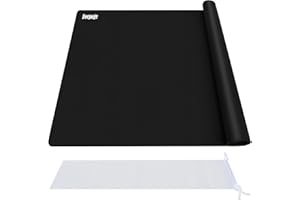 Foepoge Extra Grandes 71 x 51 cm Tapete de Silicona para Resina Epoxi Transparente Manualidades/Epoxy Resin Kit, Estera de Silicona para Llaveros, Cristales, Bisuteria Manualidades, Negro