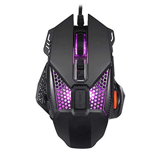 Preisvergleich Produktbild YZPSB Gaming Mouse Kabelgebundene RGB-Hintergrundbeleuchtung 8 Programmierbare Tasten 4800 DPI 4 Einstellbare DPI-Pegel Atemlichter