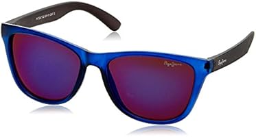 Pepe Jeans UV Protected Wayfarer Unisex Sunglasses - (PJ7242C2|55|Blue lens)