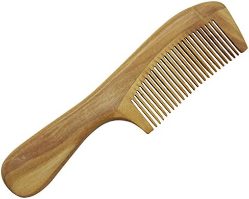 Wide Tooth Sandalwood Comb, Velaali Comb for Curly Hair No Static Aromatic Handmade Sandalwood Comb Detangling Comb