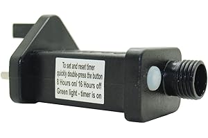 JnDee Outdoor Fairy Lights Power Supply, Transformer, Power Adaptor Replacement. Comes with 8 Modes, Memory & 8 Hour Timer. Two Pins Works with Most Projectors, String, Net and Icicle Lights