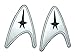 Produktbild STAR TREK COMMAND INSIGNIA - Classic Movie Logo , 2 SILVER LEATHERETTE , Iron-On Patches , Aufnäher Bügelbild , Iron on Patches Applikation , New , Set of 2 by ONEKOOL