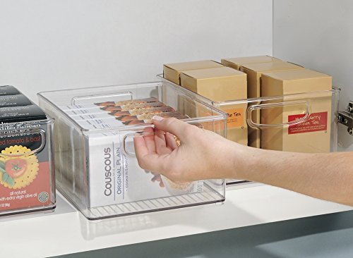 InterDesign Organizer-Box für Küchenschrank und Speisekammer – 25,5 x 20,25 x 12,75 cm, Durchsichtig - 6