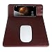 Produktbild Wireless Aufladen Mauspad, Lusaf Mauspad mit Wireless Induktionsladegerät und Handy Ständer für Samsung S7 Edge/ S7/ S6 Edge/ S6 / LG/ Huawei/ Xiaomi/ iPhone 7/ 7Plus/ 6S Plus/ 6S/ 5SE/ 5S/ 5 Smartphone Qi Funktion Mauspad (Rotbraun)