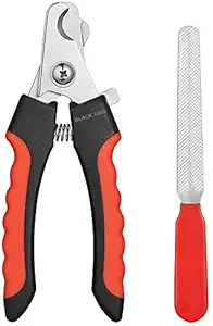 BLACK DOG Professional Heavy Durability Nail Cutter for Small, Medium, Large Dogs and Cats Claw and Nails Grinder Trimmer with Nail Filer (Colour May Vary)