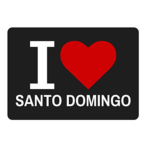 Preisvergleich Produktbild Mousepad Classic I Love Santo Domingo schwarz