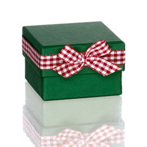 Preisvergleich Produktbild Country Style-Kartonage m.Schleife, 80x80x55 mm, grün - VE - 4 - Stück