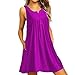 Produktbild Sunday Damen Kleid Kurz Sommerkleid Casual A Linie Minikleid Strandkleid Lose T Shirt Lang Tank Tops Shirtkleid