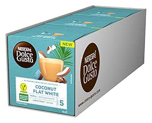 NESCAFÉ Dolce Gusto Coconut Flat White, 36 Kaffeekapseln (vegan, mit  Kokosnussdrink), 3er Pack (3 x 12 Kapseln) : Amazon.de: Lebensmittel \u0026  Getränke