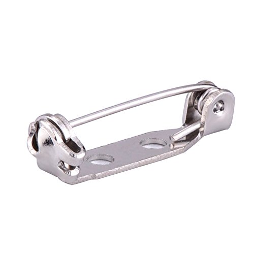 Mudder 100 Stück Silber Ton Pin Brosche Broschennadeln Sicherheitsnadeln Namensschild, 3/ 4 Zoll - 2