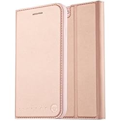 Nouske Funda Tipo Cartera iPhone 6 Plus y 6S Plus de 5.5 Pulgadas de Apple,Oro Rosa