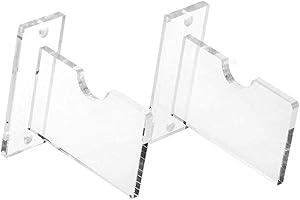 PROM-NOTE 2PCS Clear Acrylic Hockey Stick Wall Mount Bracket, Hockey Stick Wall Mount Display Stand Hockey Stick Holder Horizontal Display Case Racks For Softball & Hockey Stick, Display Case Baseball Accessori