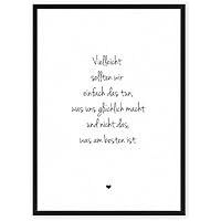 DEIN individueller Spruch als Druck - mit eigenem Text Spruch Namen als Kunstdruck DIN A4 (optional A3 / A2) -ohne Rahmen- schwarz-weißes Wand-Bild Dekoration / personalisierte Geschenk-Idee anpassbar