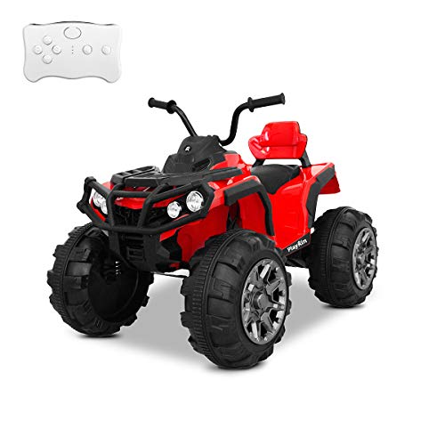 Playkin- Quad Infantil de batería, Color Racer Rojo