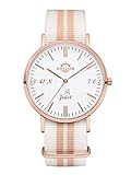 Sailor Damen Herren Uhr Edition Juist Analog Quarz mit Nylon Armband Rosegold, SL101-2109-40