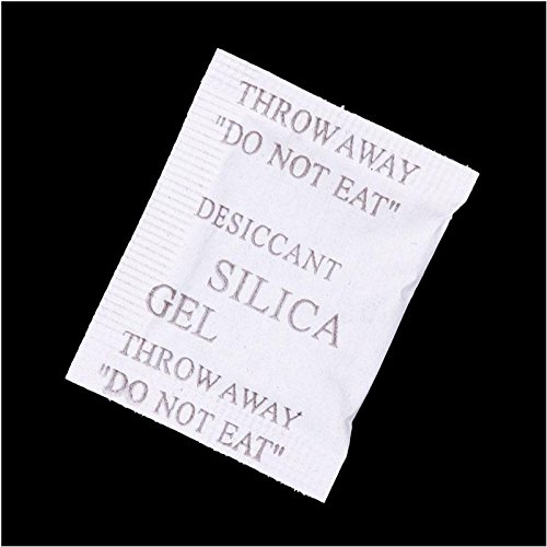 Calistouk 100 paquetes bolsas 1 G Gel de Sílice Desecante No Tóxico sin Olor Agua Fuerte Anti-Humedad para Alimentos
